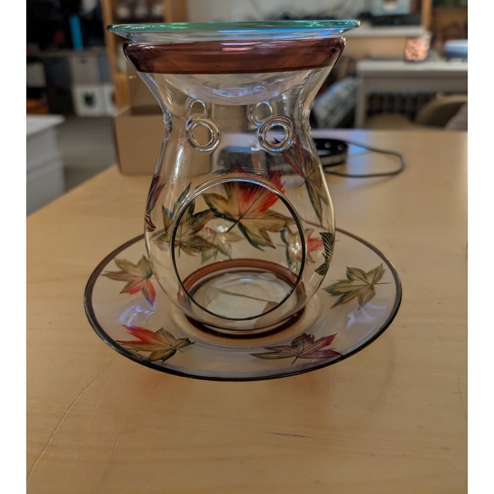 ♥️Yankee Candle Cracked Maple Leaf Wax Warmer